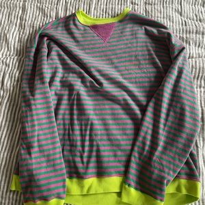 Free People classic striped oversized crewneck